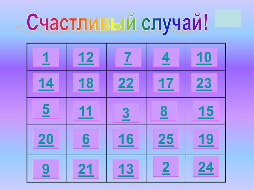 Счастливый случай! 1 2 3 4 5 6 7 8 9 10 11 12 13 14 15 16 17 18 19 20 21 22 23…