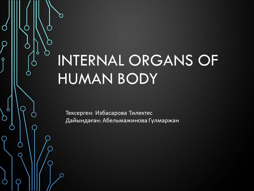 Internal organs of human body Тексерген: