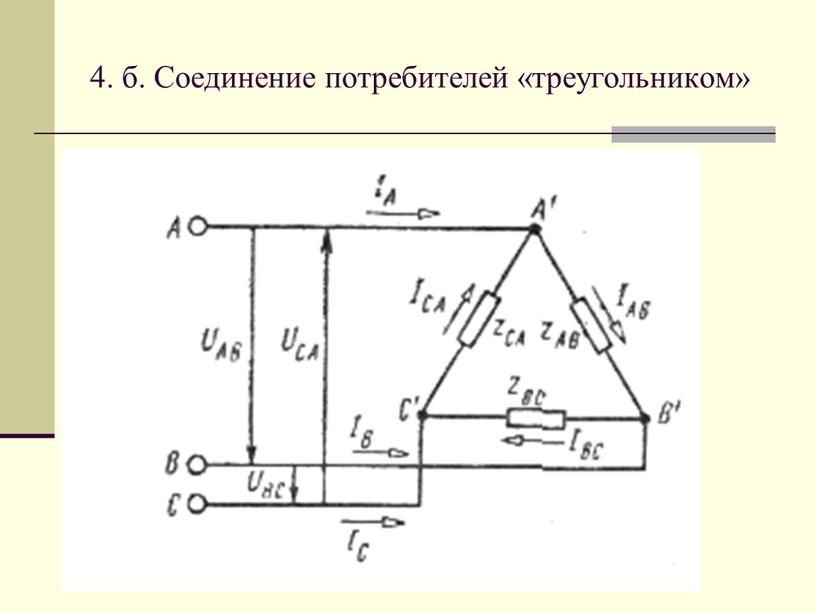 Соединение потребителей «треугольником»