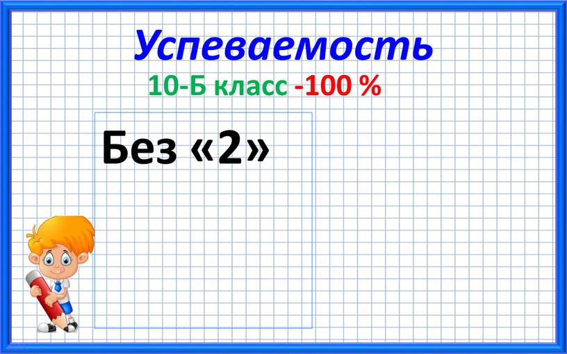 Успеваемость 10-Б класс -100 %