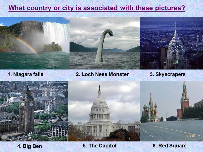 What country or city is associated with these pictures? 1