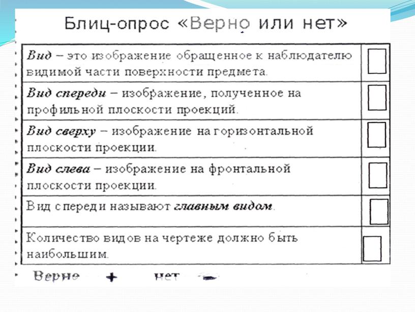 Презентация  "Проекционное черчение"