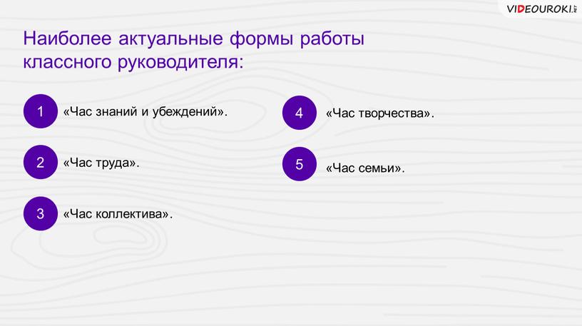 Наиболее актуальные формы работы классного руководителя: «Час семьи»