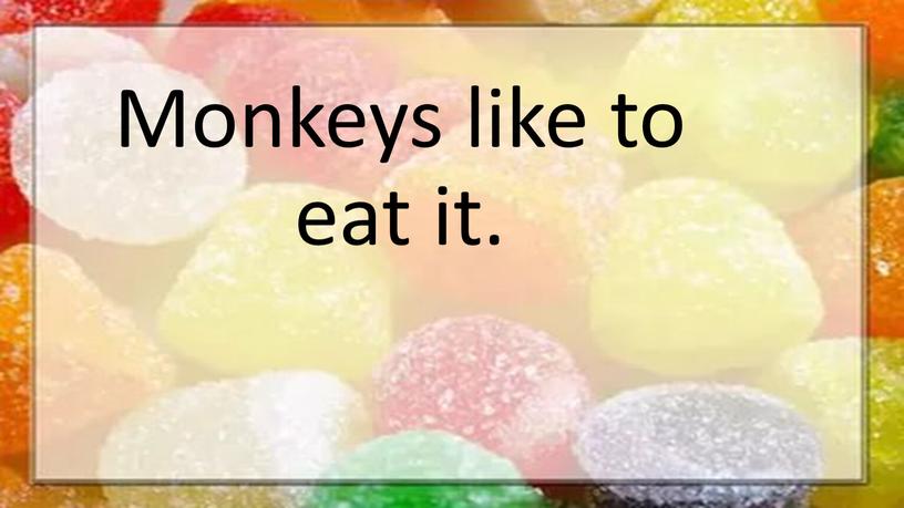 Monkeys like to eat it.