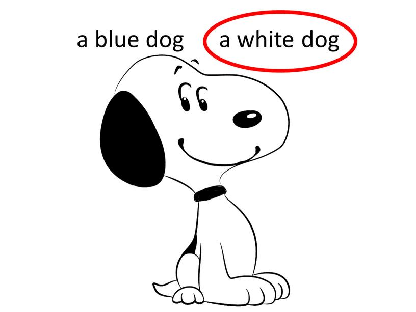 a blue dog a white dog