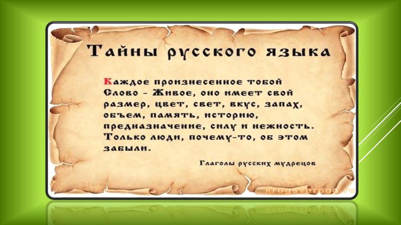 Русский язык-душа России