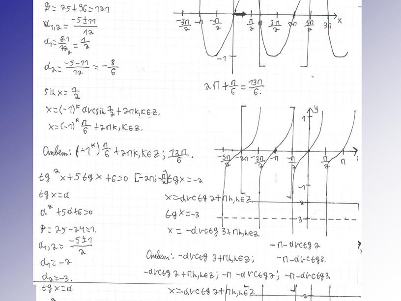Презентация к уроку «Решение тригонометрических уравнений. Задание №13 (или С1) на ЕГЭ».