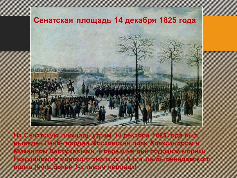 Сенатская площадь 14 декабря 1825 года