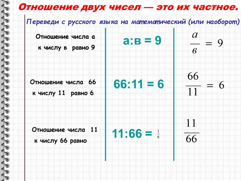 Переведи с русского языка на математический (или наоборот)