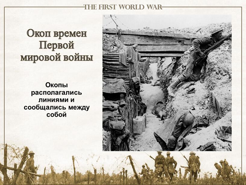 Окоп времен Первой мировой войны