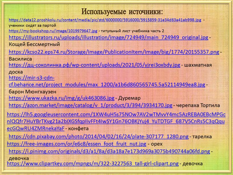 Используемые источники: https://data12