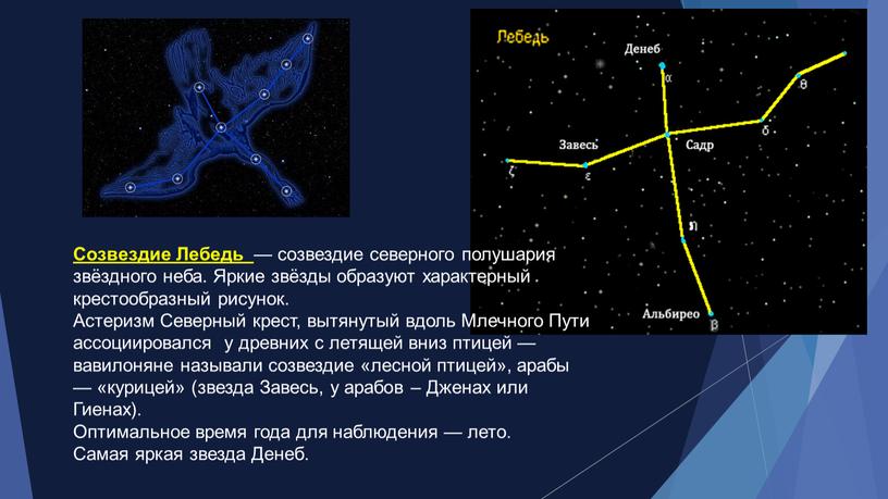 Созвездие Лебедь — созвездие северного полушария звёздного неба