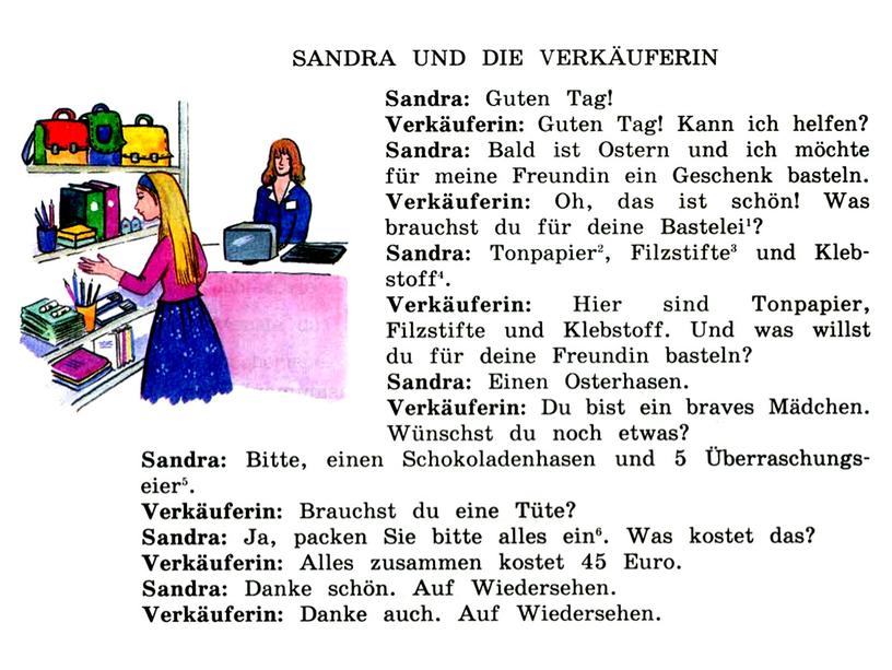 Sandra und die Verkäuferin