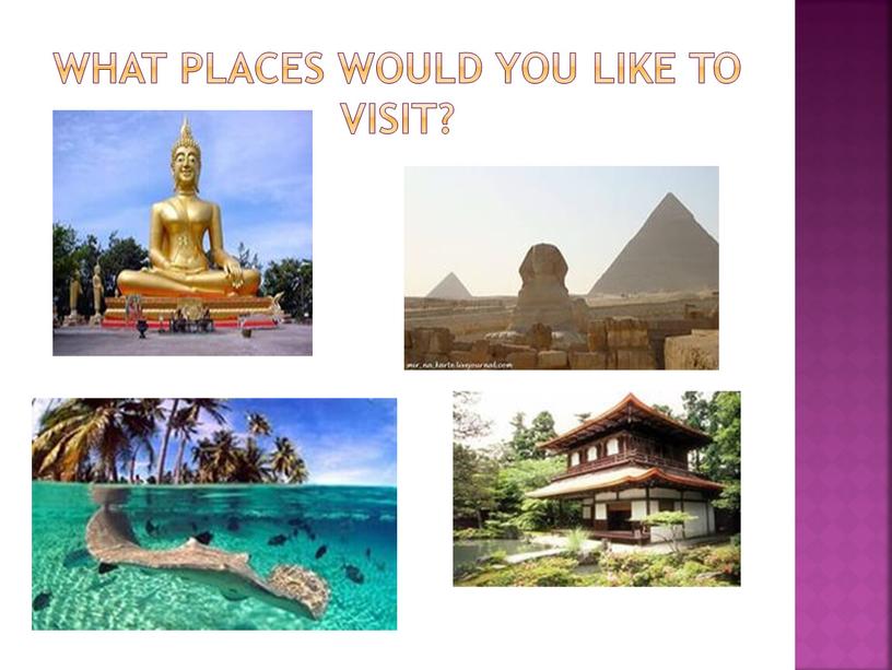 What places would you like to visit?