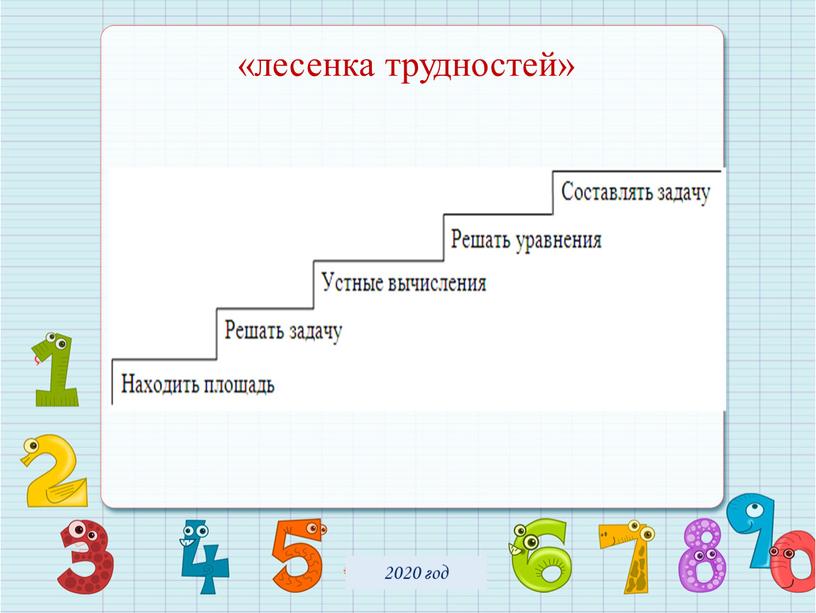 2020 год «лесенка трудностей»