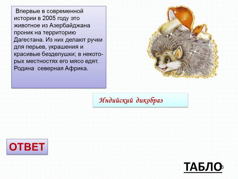 Впервые в современной истории в 2005 году это животное из