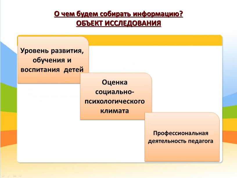 О чем будем собирать информацию?