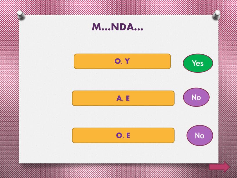 M…NDA… O, Y A, E O, E No No Yes