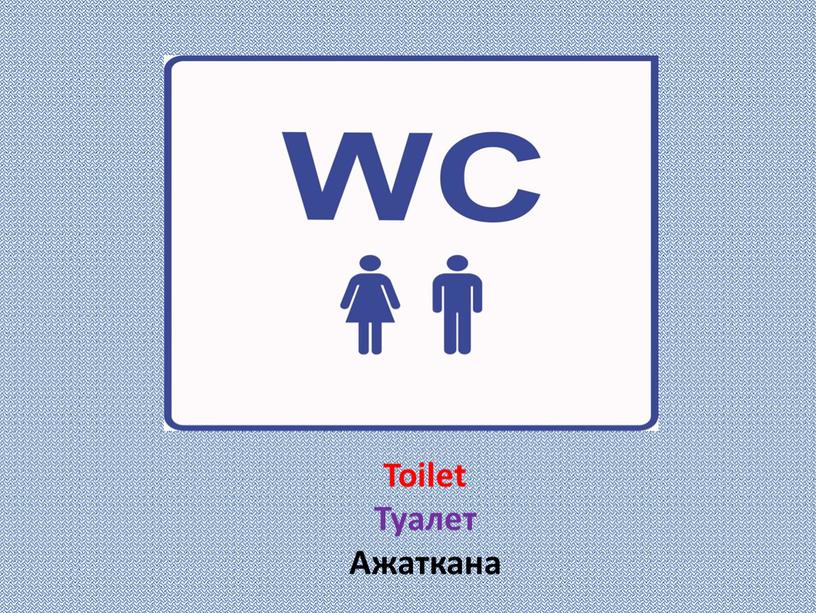 Toilet Туалет Ажаткана