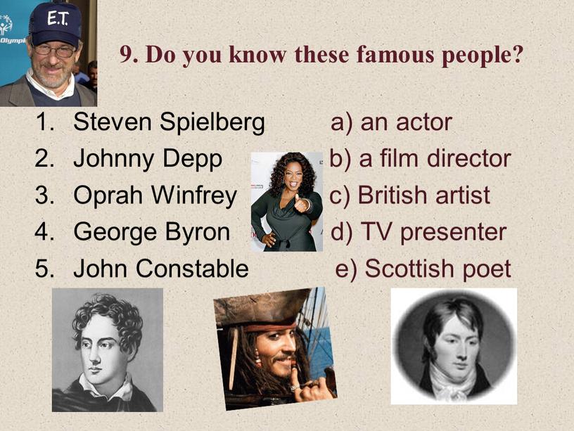 Do you know these famous people?