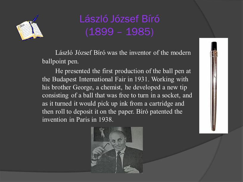 László József Bíró (1899 – 1985)