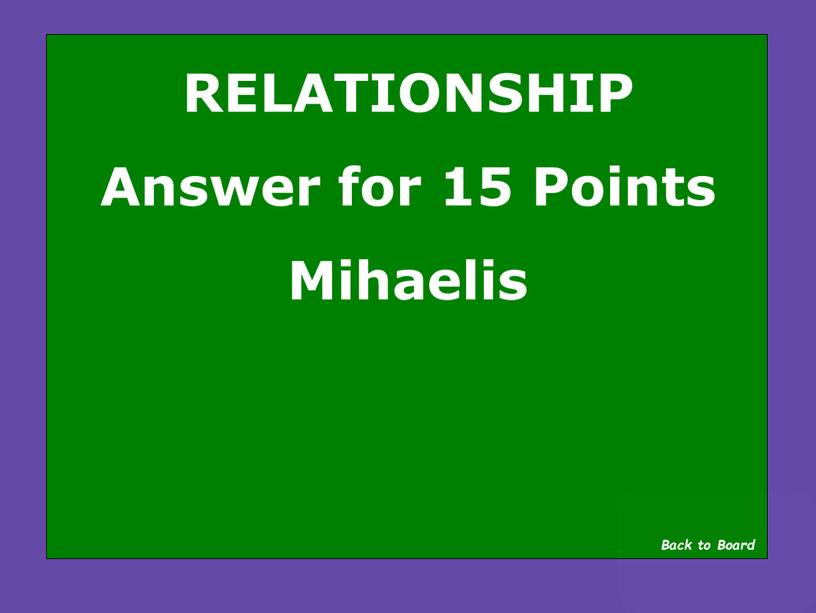 RELATIONSHIP Answer for 15 Points