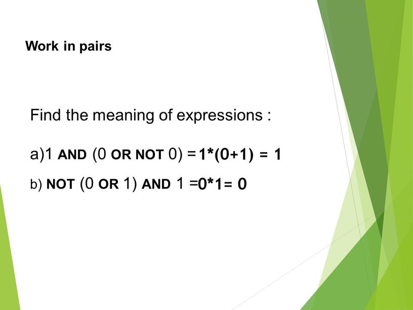 Work in pairs Find the meaning of expressions : 1