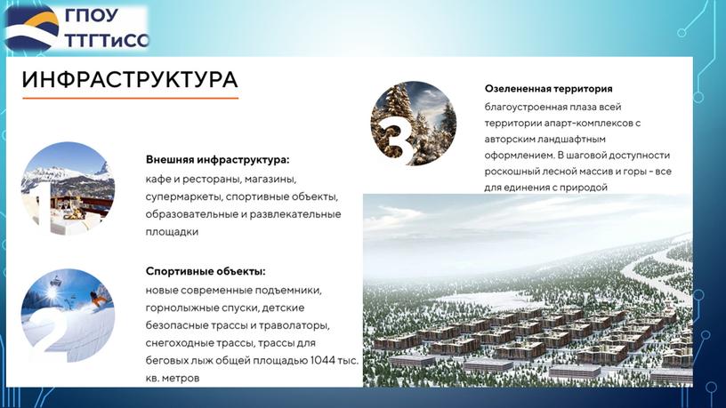 Сбор данных для проектирования гостиниц горнолыжного курорта Кузбасского спортивно-туристического комплекса «Шерегеш»