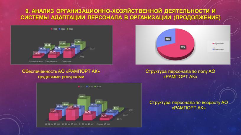 Анализ организационно-хозяйственной деятельности и системы адаптации персонала в организации (продолжение)