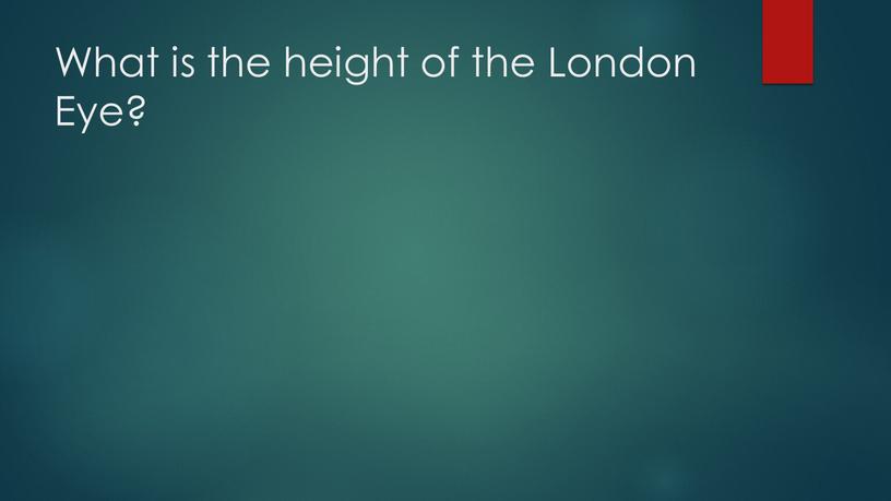 What is the height of the London