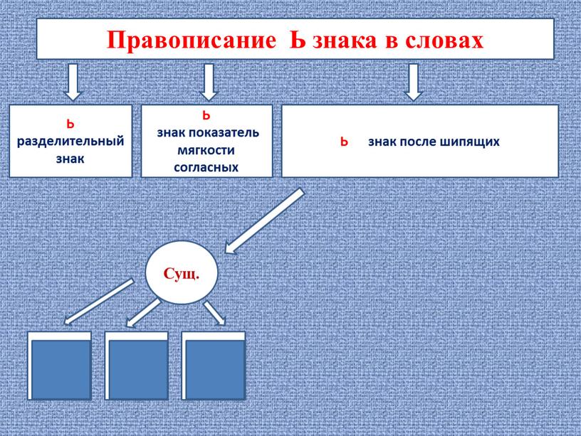 Правописание Ь знака в словах