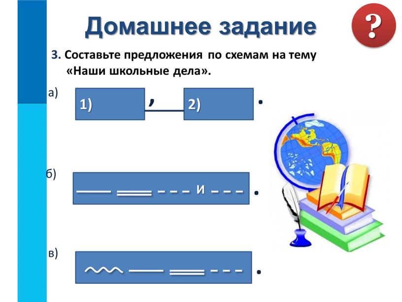 Домашнее задание В следующих примерах укажите информационный носитель и форму представления информации: а) табличка с номером дома; б) почтовая открытка; в) билет на поезд; г)…