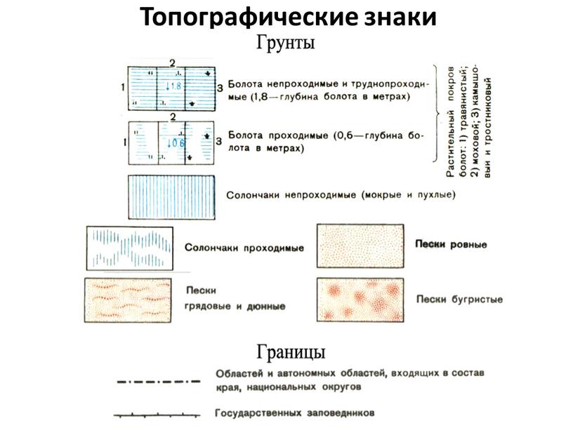 Топографические знаки