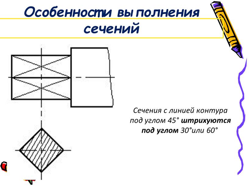 Особенности выполнения сечений