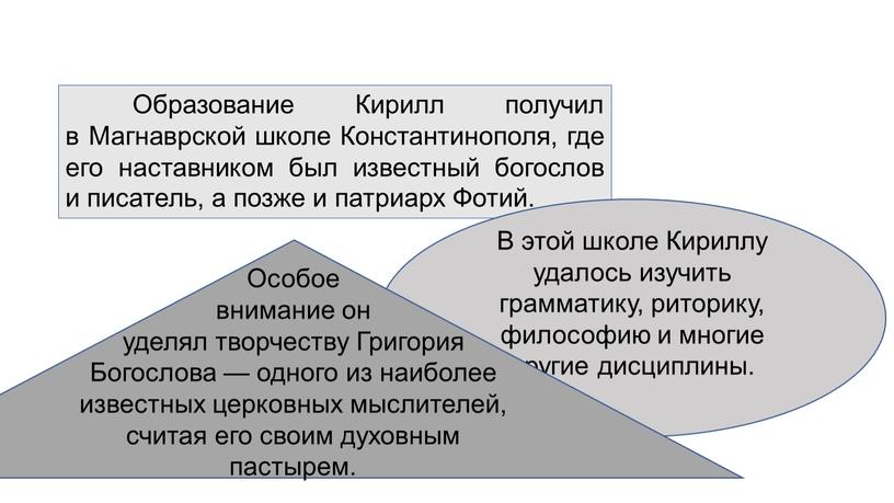 Образование Кирилл получил в Магнаврской школе