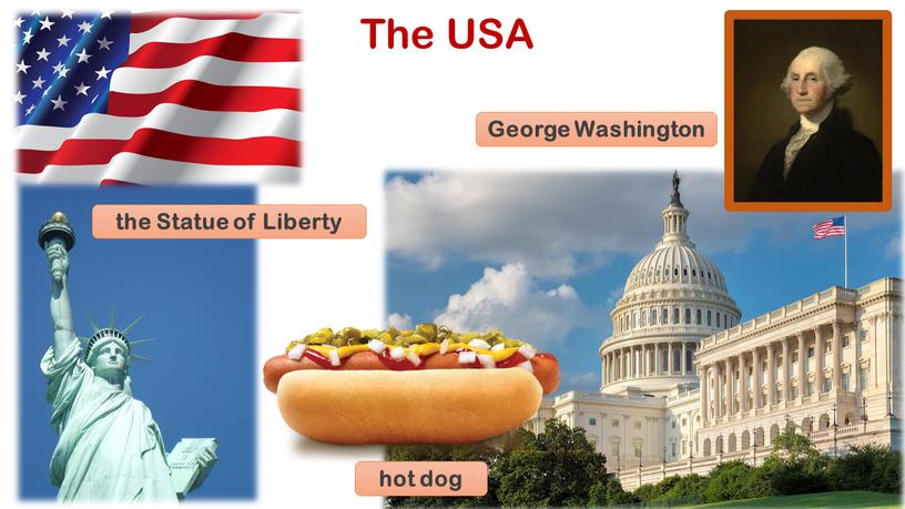 The USA the Statue of Liberty hot dog