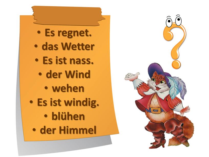 Es regnet. das Wetter Es ist nass