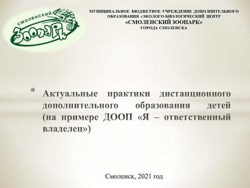 Актуальные практики дистанционного дополнительного образования детей (на примере