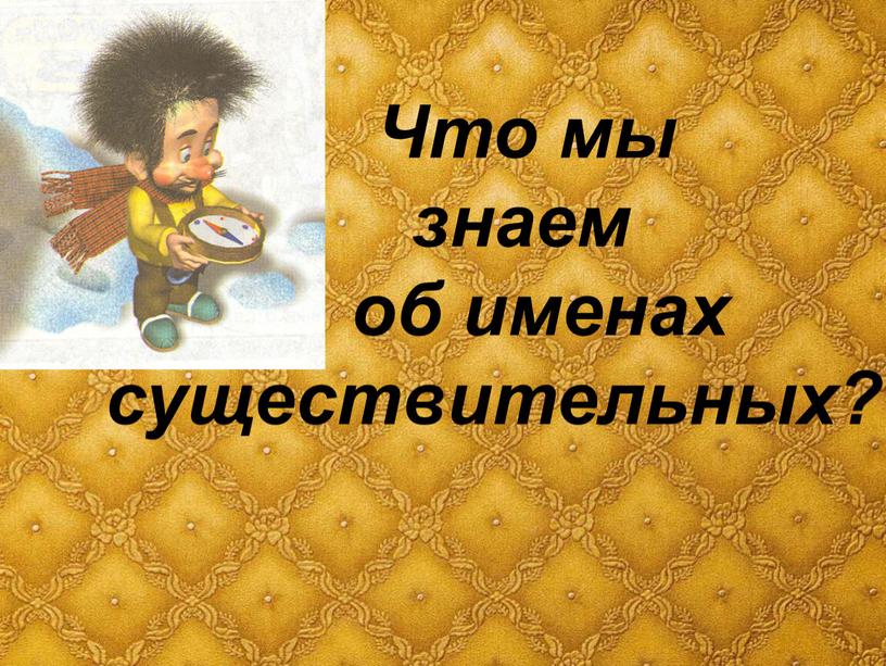 Что мы знаем об именах существительных?