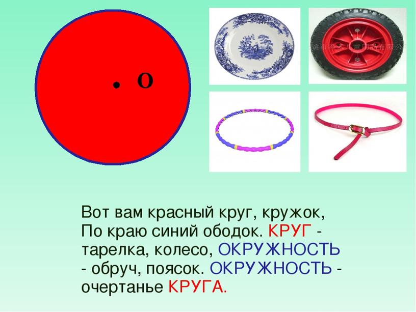 Презентация 9 класс. круг, окружность, длина окружности, площадь круга.