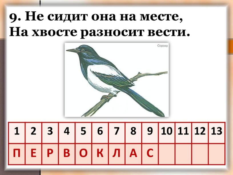 Не сидит она на месте, На хвосте разносит вести