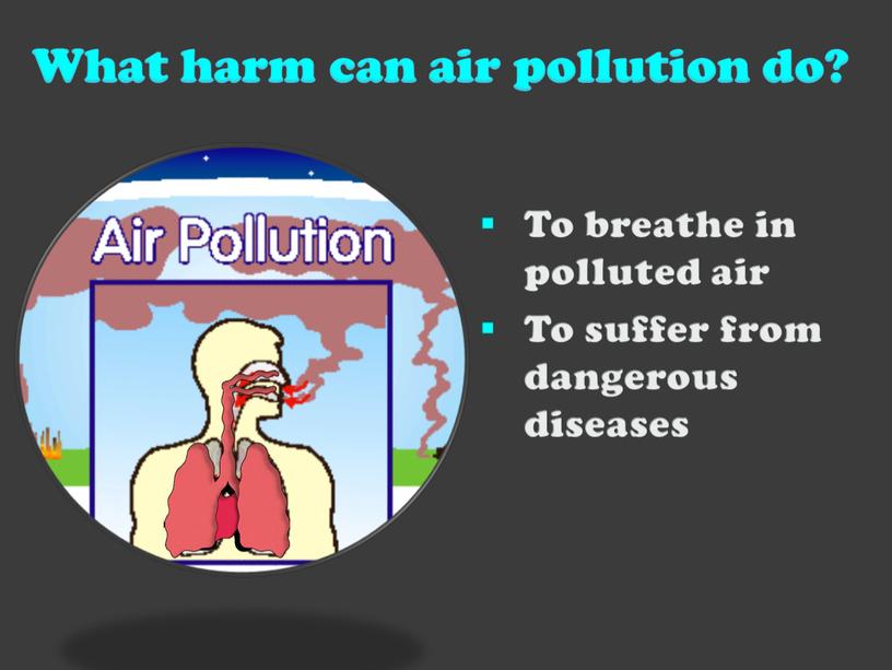 What harm can air pollution do?
