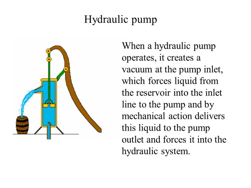 When a hydraulic pump operates, it creates a vacuum at the pump inlet, which forces liquid from the reservoir into the inlet line to the…