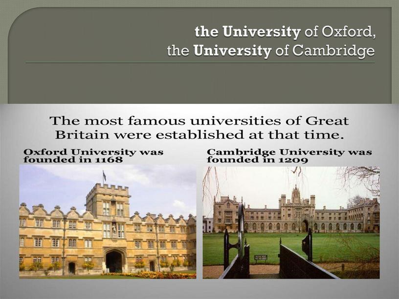 University of Oxford, the University of