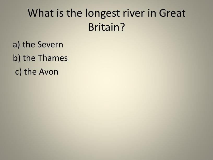 What is the longest river in Great