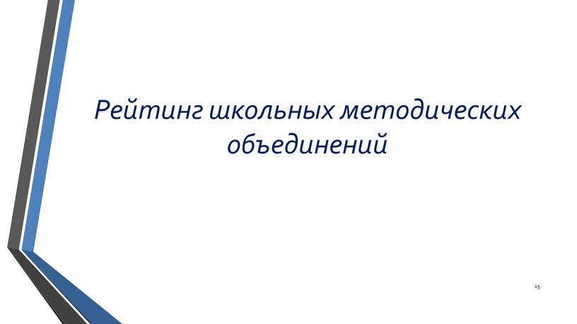 Рейтинг школьных методических объединений 15