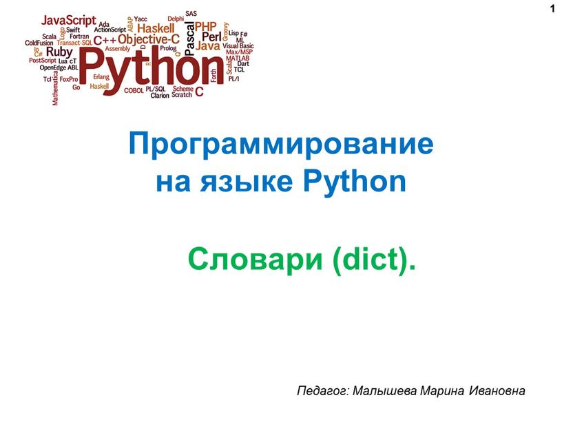 Программирование на языке Python 1