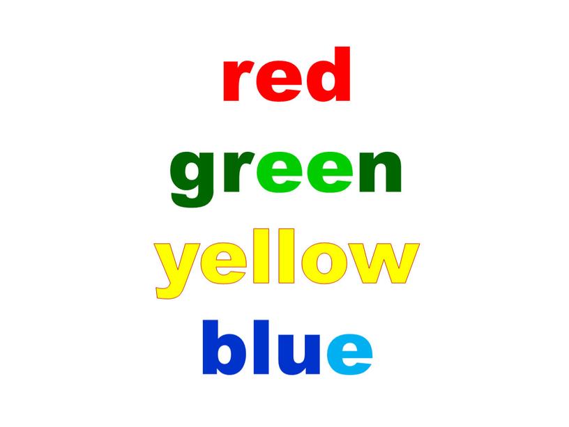 red green yellow blue