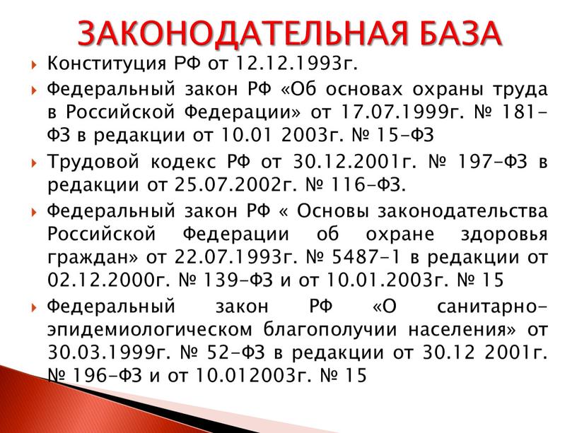 Конституция РФ от 12.12.1993г.