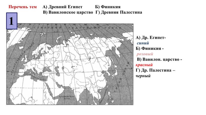 Перечень тем А) Древний Египет